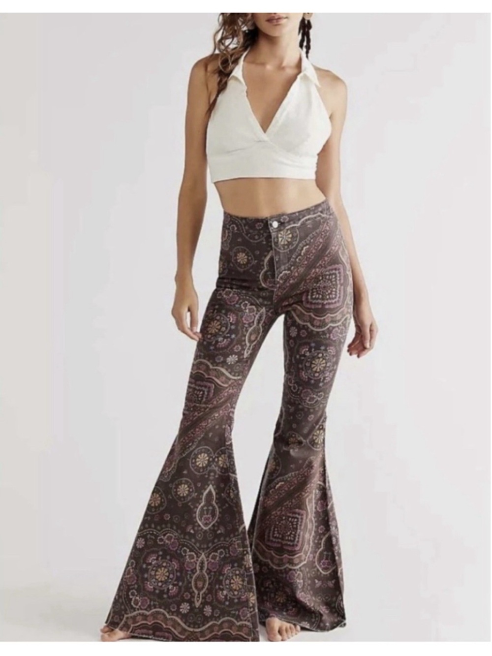 Women’s We the Free Printed Bell-Bottom Jeans